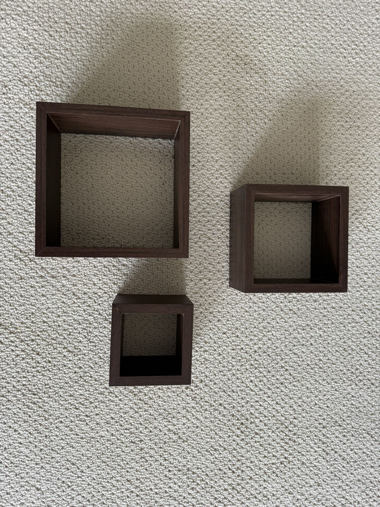Three Square Floating Shelves