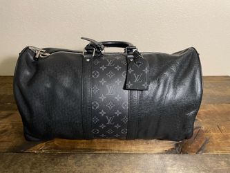 Louis Vuitton Keepall Bandouliere 50 Taigarama Black Monogram Eclipse Travel Bag