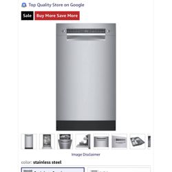 🔥 BOSCH 300 SERIES DISHWASHER – OPEN BOX DEAL! 🔥  Upgrade your kitchen with this premium Bosch 300 Series 18” Smart Dishwasher in stainless steel!  