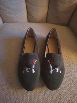 TALBOTS Ryan Embroidered Suede Loafers