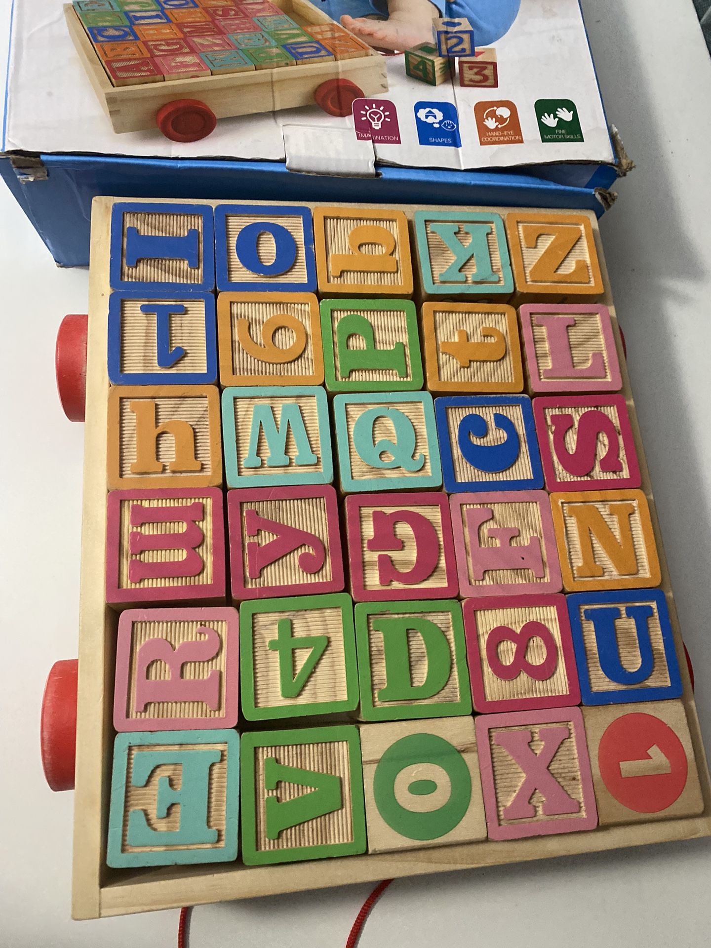Wooden Blocks Cart