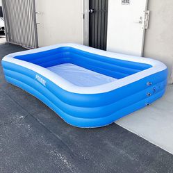 BRAND NEW $35 Full-Sized Kids Adults Inflatable Swimming Pool for Summer Water Party, 118x72x22 inches 