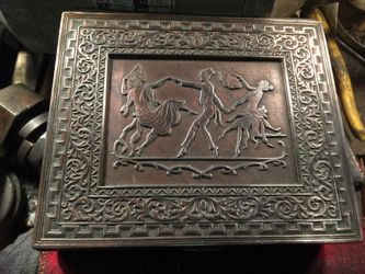 Antique Box with Dancers on top