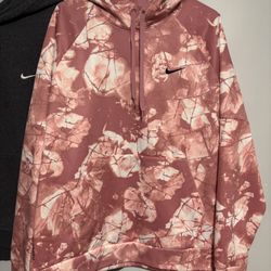 Nike Therma-FIT Icebreaker Camo Hoodie Mens Large Pink Swoosh Street Pullover