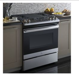 GE 30" Slide-In Front Control Gas Range