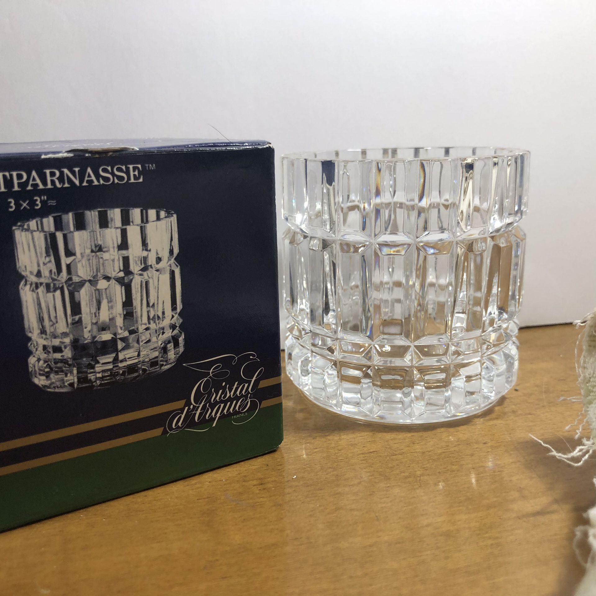 Cristal d’Arques Montparnasse crystal candle holder