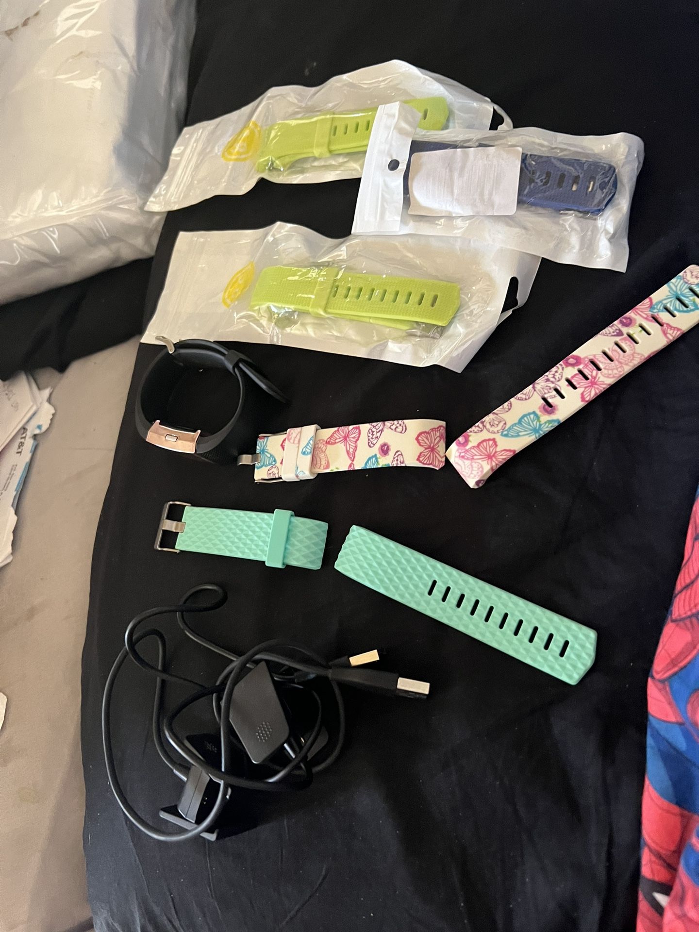 Fitbit With 5 bands, and 2 Chargers