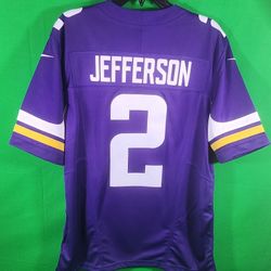 Nike Vapor Limited Justin Jefferson #2 Vikings Purple Jersey Size Large LSU NWT