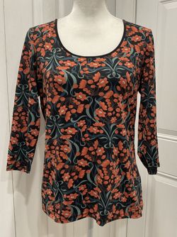 NWOT Apostrophe Women’s Stretchy Nylon/Spandex 3/4 Sleeves Top, M (10-12)