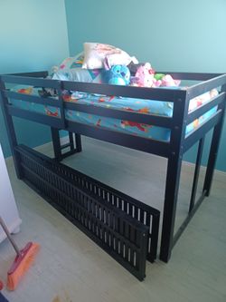 Loft bed with shelves. Used but in good condition