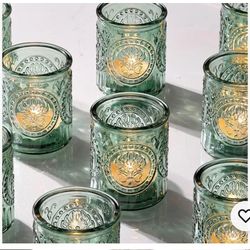 36pcs Green Votive Candle Holders - Tea Light Candle Holder for Wedding