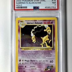 Sabrina’s Alakazam Gym Challenge Holo PSA 7 Pokemon Card