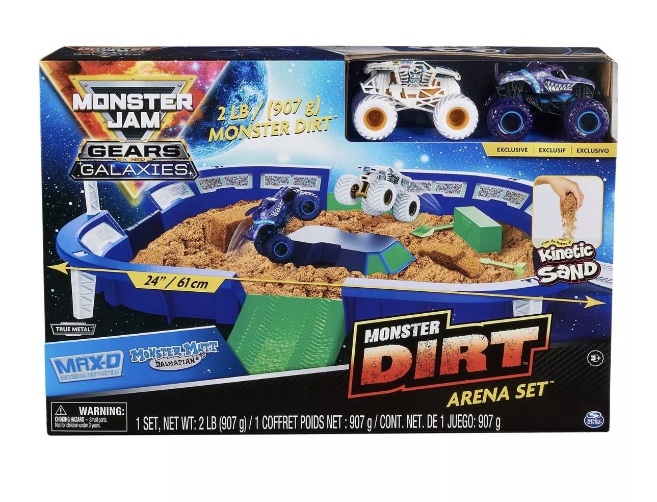 Monster Jam Gears and Galaxies Monster Dirt Arena Set-NEW