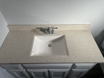 Bathroom Vanity Countertop with Sink and Fixture