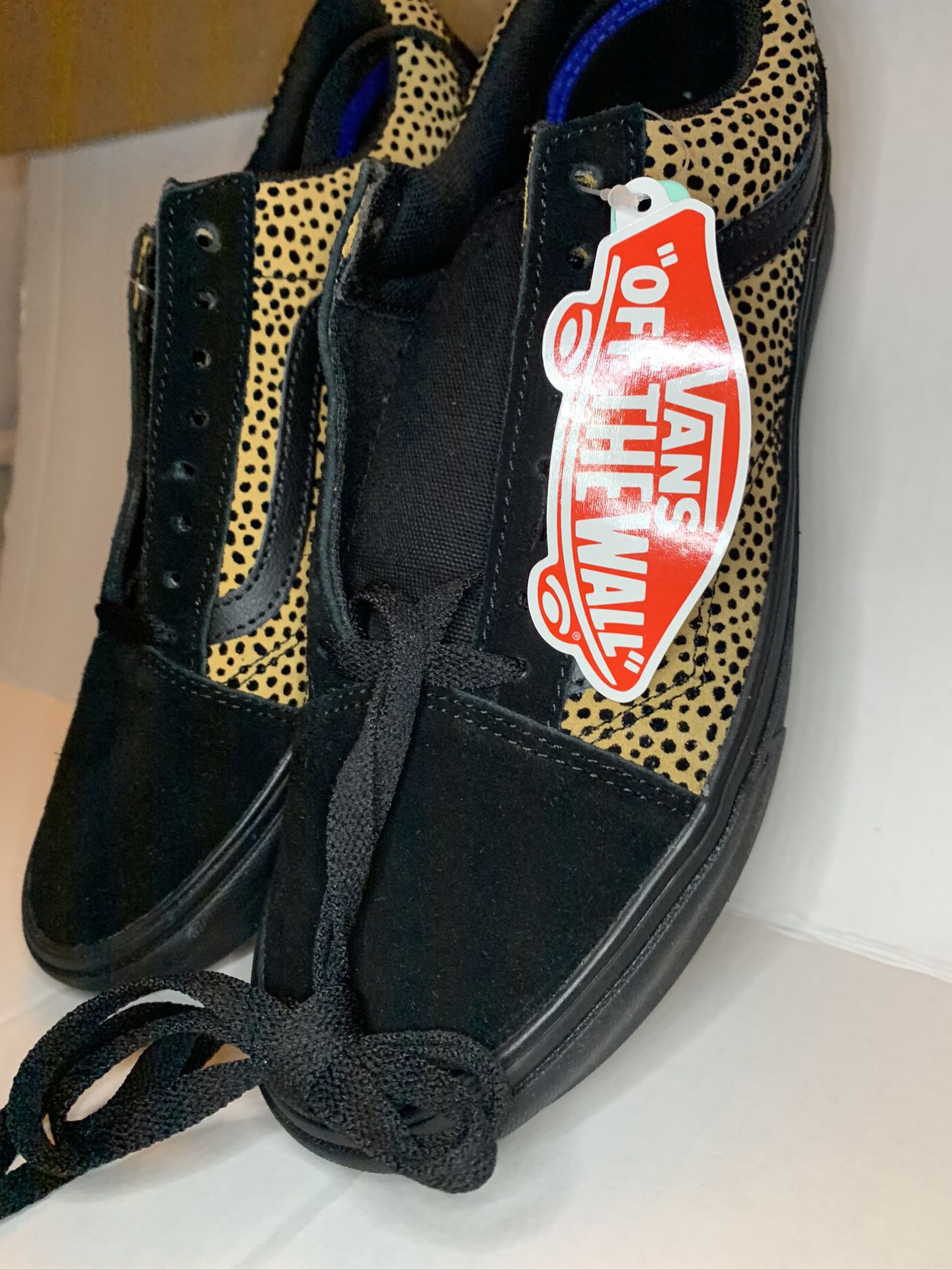 VANS Comfycush Old Skool Shoes (Tiny Cheetah) Black