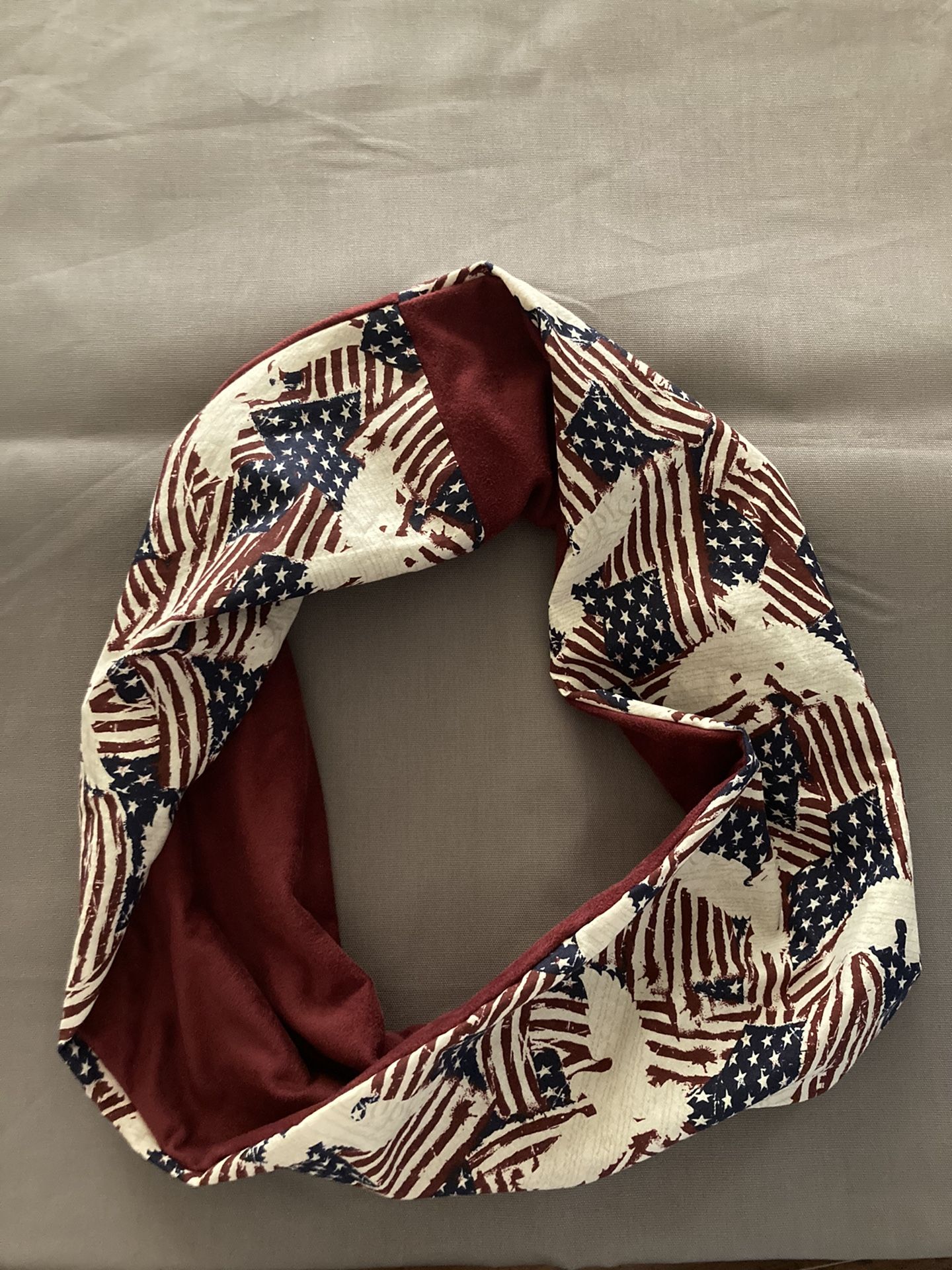 Handmade Patriotic Infinity Scarf