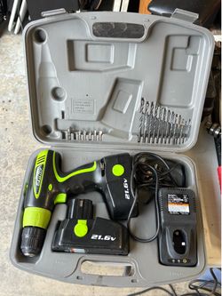 Kawasaki 21.6V cordless drill kit
