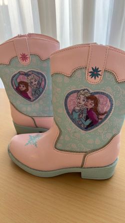 Disney Frozen Toddler Girls Western Cowboy Boots - Size 9
