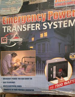 Briggs Stratton 7500 watt generator emergency power transfer system