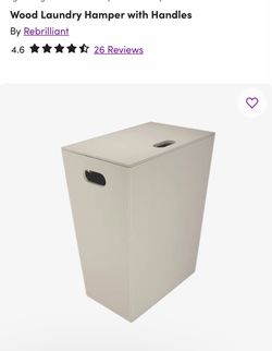 Wood Laundry Hamper with Handles