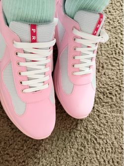 Soft pink Pradas dm for size