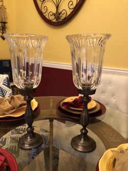 Glass candle holders