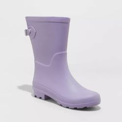 Women's Vicki Rubber Buckle Rain Boots - A New Day™


