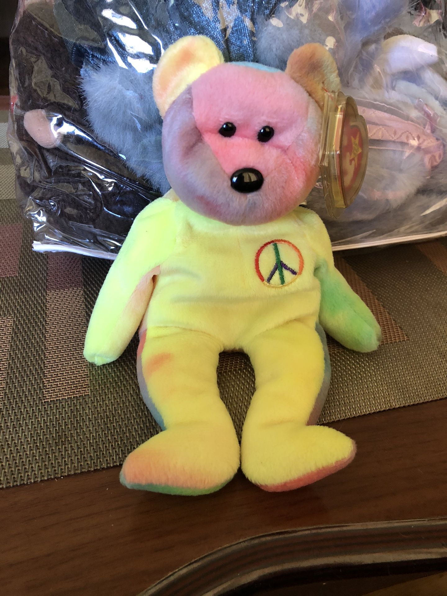 Ty 1996 Peace Bear Beanie Baby