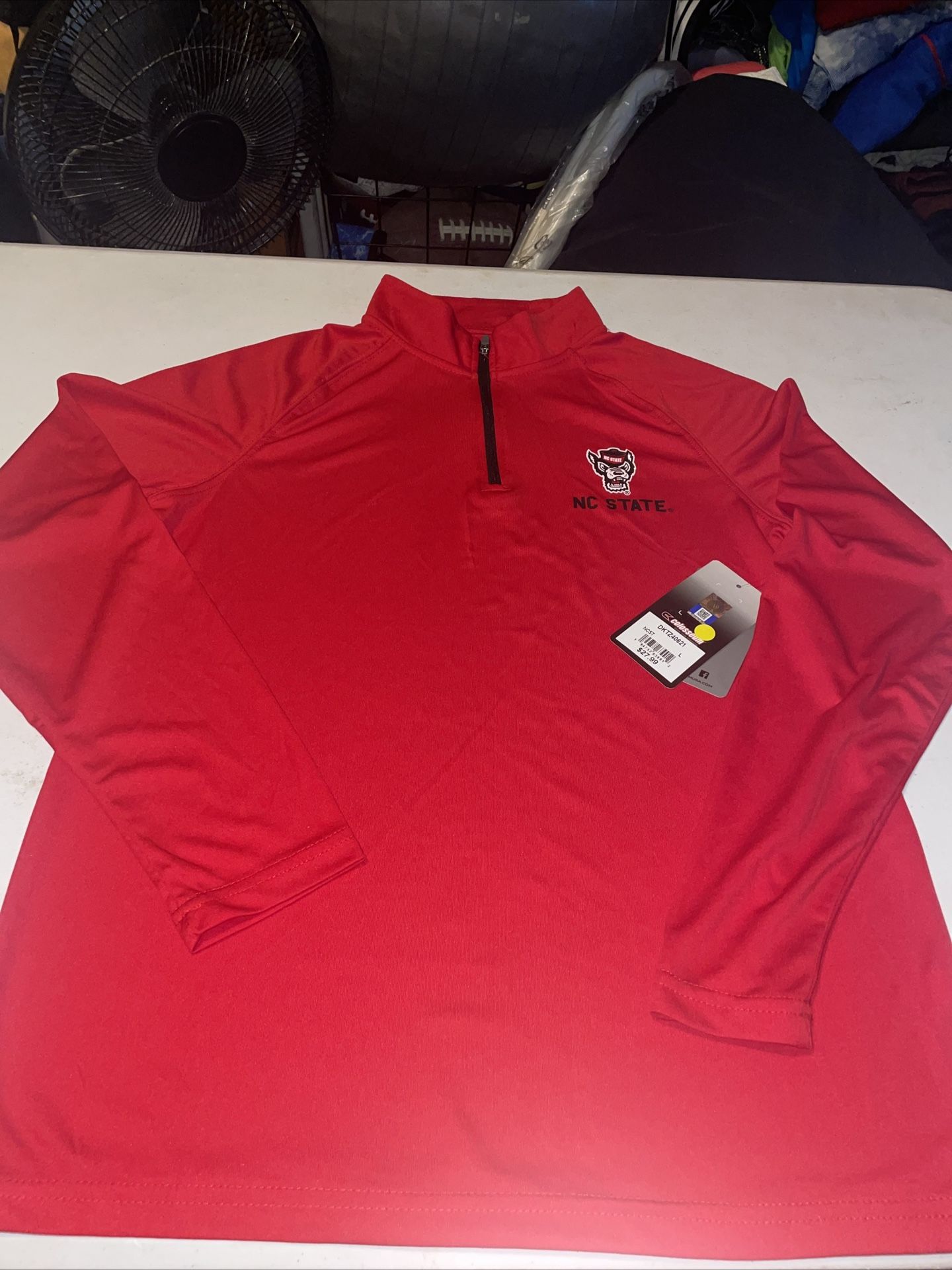 NC State 3/4 Zip Up Colosseum Sweater Women Size Large NWT 