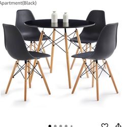 Black chairs No Table 