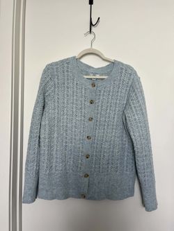 Croft & Barrow Light Blue Button Up Sweater