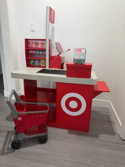 TARGET checkout toy with shopping cart