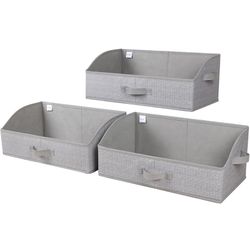 Brand New Closet Organizers and Storage, Trapezoid Storage Bins, Fabric Closet Baskets with Handles, Clothing Bins for Shelves, Foldable Storage Baske