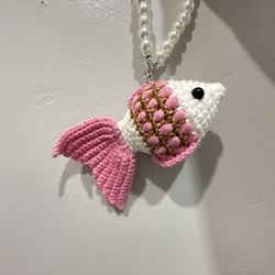 🧶Handmade with love: Cute Crochet Fish Keychain 