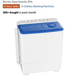 Auertech Portable Washing Machine, 20lbs Twin Tub Washer Mini Compact Laundry Machine with Drain Pump