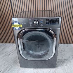 LG 7.4 Cu. Ft. Smart wi-fi Enabled Front Load Gas Dryer with TurboSteam and Built-In Intelligence - Black Steel (DLGX4501B-D-Y623)