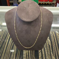 14KT Two Tone Figaro Chain 38918-1 