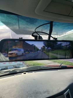 Wolfbox S840s 12 inch 4K Double Rearview Mirror Camera Backup Camera