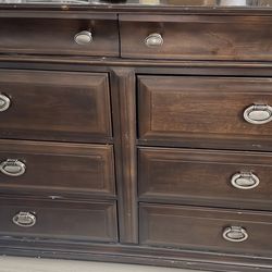 Dark Brown Wood Dresser