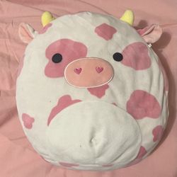 Squishmallow strawberry cow