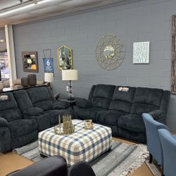 Sofa And Love Seat With Recliners Available In Light Brown 