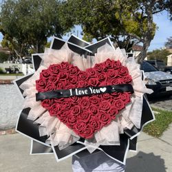 Eternal Rose Heart Bouquet