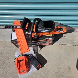 eFORCE 18 in. 56V Cordless Electric Battery Brushless Rear Handle Chainsaw Kit with 5.0Ah Battery and Charger