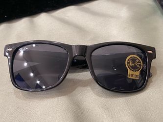 black frame sunglasses