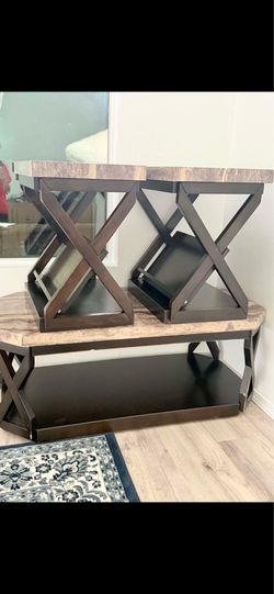 Modern 3-Piece Coffee Table Set with Hidden Storage & Rolling Nesting Tables