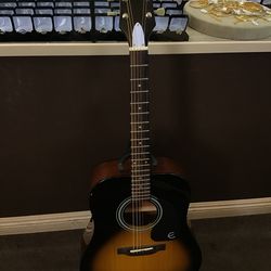 EPIPHONE PRO-1 VS VINTAGE SUNBURST ACOUSTIC GUITAR W/ CASE