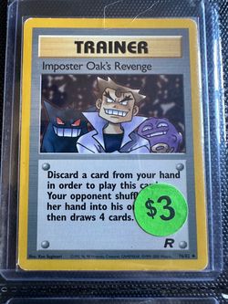 Pokémon Imposter Oak's Revenge Trainer Card 76/82