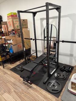 Squat rack and weight set