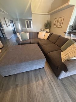 Sectional sofa + ottoman