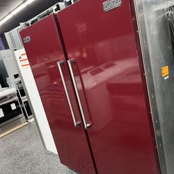 Viking Professional Built In Red Column Fridge Freezer Set 60”